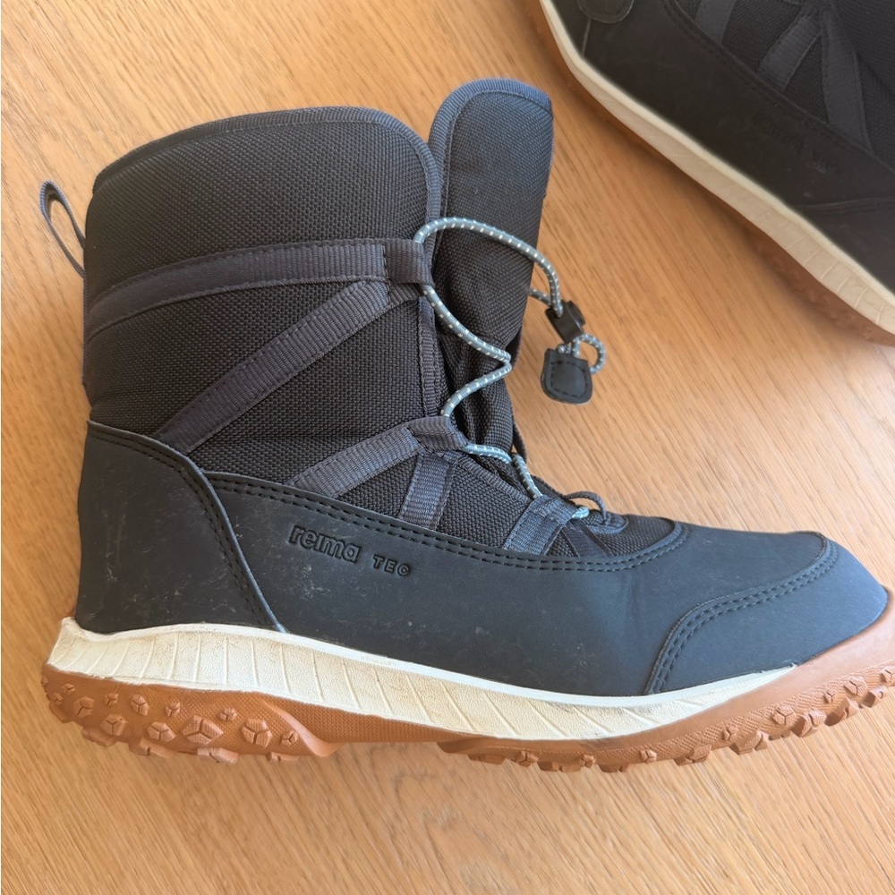 Reima Kids' Waterproof Snow Boot in Dark Gray
